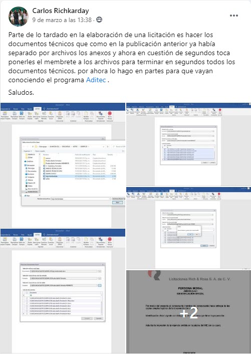 ADITEC (Generador Exprés de Documentos Adicionales y Técnicos)