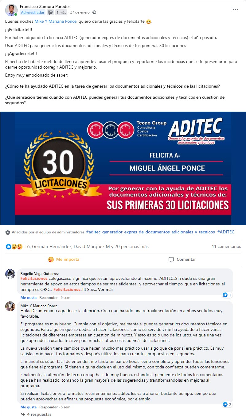 ADITEC (Generador Exprés de Documentos Adicionales y Técnicos)